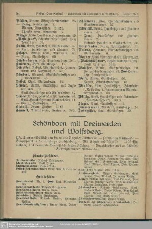 Schönborn mit Dreiwerden und Wolfsberg