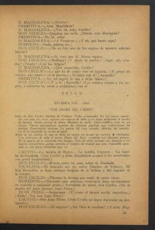 Estampa VIII. - 1806 : "Por orden del Virrey"