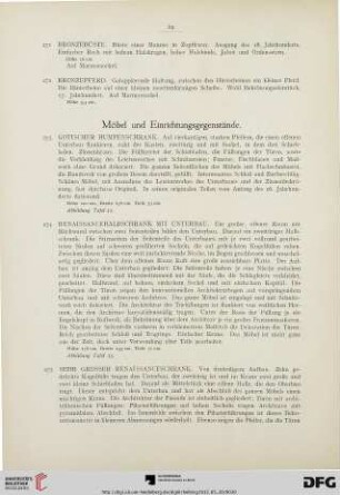 Möbel und Einrichtungsgegenstände (Nr. 273- 329)