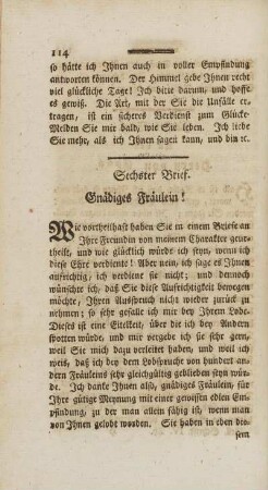 Sechster Brief.