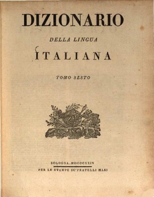 Dizionario della lingua Italiana, 6. S - Su