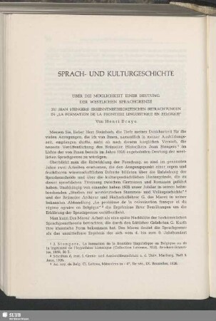 Sprach- Und Kulturgeschichte