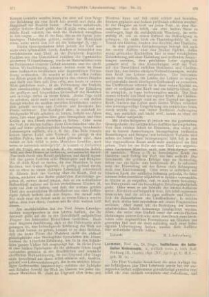 574-575 [Rezension] Laemmer, Hugo, Institutionen des katholischen Kirchenrechts. 2., vielfach verm. u. verb. Aufl