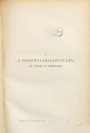 Magyar Országgyülési emlékek : Történeti bevezetésekkel, 7. (1582 - 1587)