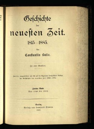 Bd. 2: Von 1848 bis 1863
