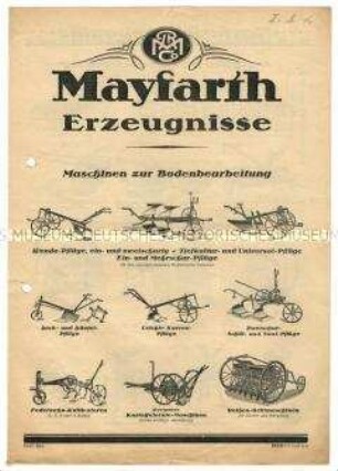 Abbildungen landwirtschaftlicher Maschinen