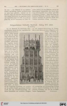 Holzgeschnitzter Baldachin, flandrisch. Anfang XVI. Jahrhundert