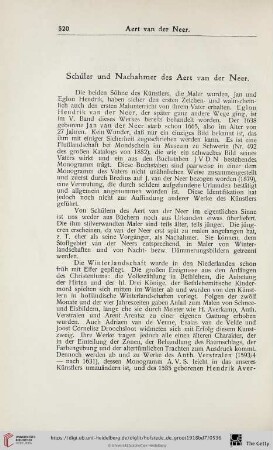 Schüler und Nachahmer des Aert van der Neer
