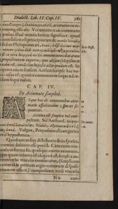 Cap. IV. De Axiomate simplici.