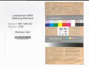 Entnazifizierung Karl Weichert, geb. 22.11.1888 (Polizeibeamter)