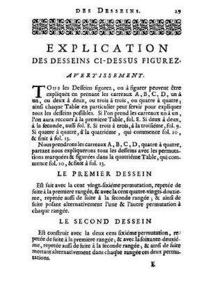 Explication Des Desseins CI-Dessus Figurez