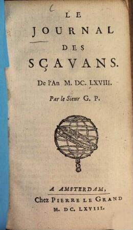Journal des sçavans. 1668