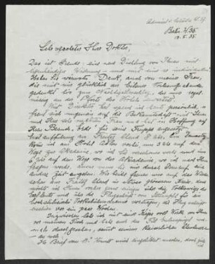 Brief von Alois Brandl und Jula Brandl an Gerhart Hauptmann
