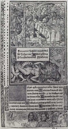 Illustrierte Seite aus dem lateinisches Stundenbuch, Blatt b 1 a