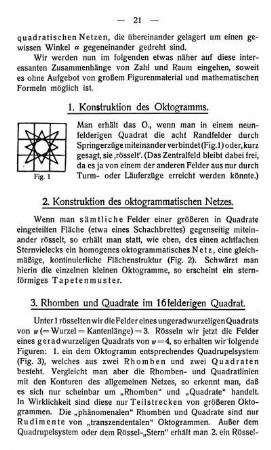 3. Rhomben und Quadrate im 16felderigen Quadrat.