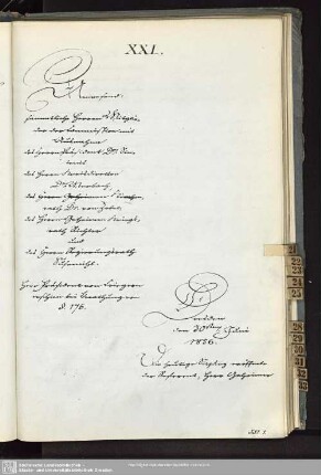 XXI., 30. Juni 1856