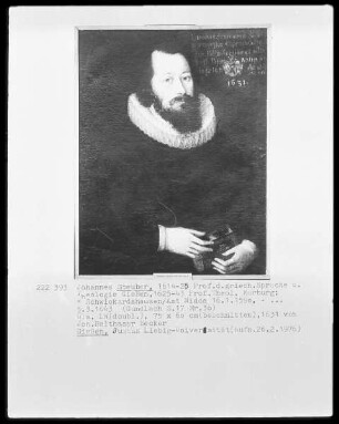 Bildnis des Giessener Universitätsprofessors Johannes Steuber
