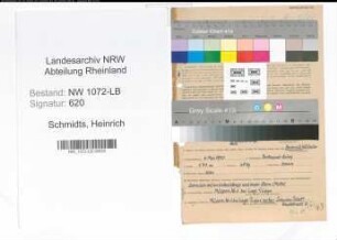 Entnazifizierung Heinrich Schmidts , geb. 06.05.1900 (Landwirtschaftsrat)