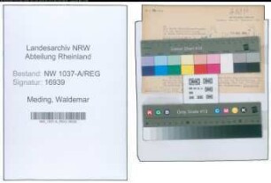 Entnazifizierung Waldemar Von Meding , geb. 00.00.0000 (Polizeibeamter)