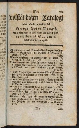 795-832, Neunzehentes Suplement