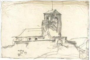 Gsaenger, Gustav; verschiedene Kirchen - Dorfkirche (Perspektive)