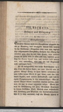 VII. Abschnitt. Dünger und Düngung