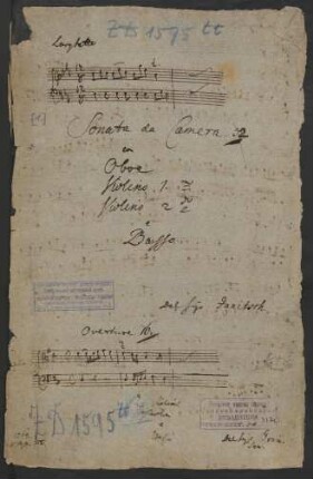 [Sammelhandschrift] 2 Instrumentalstücke