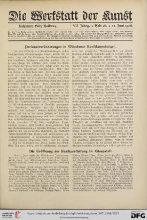 Die Eröffnung der Kunstausstellung im Glaspalast