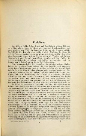 Handbuch der Hygiene : in 10 Bd., 8,[1]. Bd. 8, Gewerbehygiene ; [1], T. 1, Allgemeine Gewerbehygiene und Fabrikgesetzgebung. T. 2, Spezielle Gewerbehygiene ; Abt. 1, Hygiene der Berg-, Tunnel- und Hüttenarbeiter