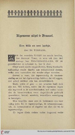 Algemeene uitzet te Brussel