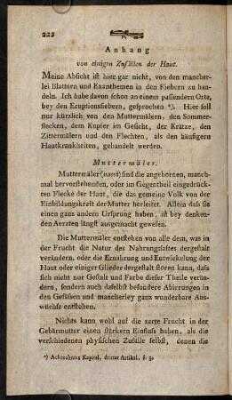 222-233, Anhang von einigen Zufällen der Haut.