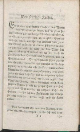 Von feurigen Köpfen.