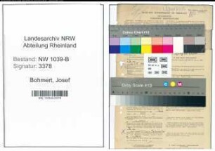 Entnazifizierung Josef Bohmert , geb. 11.02.1895 (Lehrer)