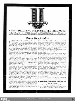 Enno Kerckhoff †