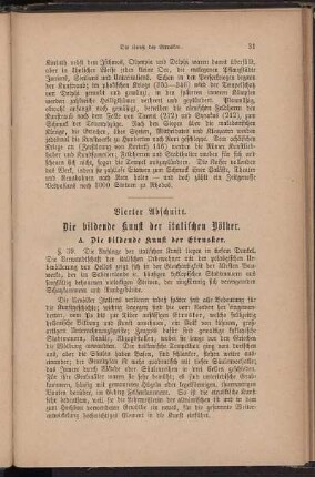 Vierter Abschnitt. Die bildende Kunst der italischen Völker.