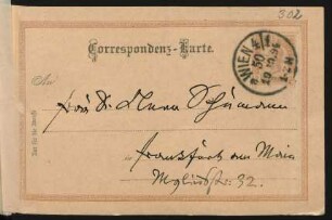 Postkarte an Clara Schumann : 19.10.1894