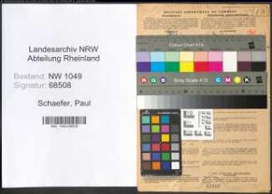 Entnazifizierung Paul Schaefer , geb. 25.08.1888 (Bahnbeamter)