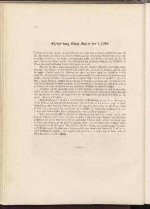 Ehescheidung König Otakar des I. 1198.