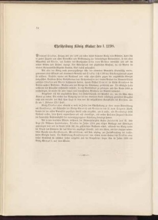 Ehescheidung König Otakar des I. 1198.