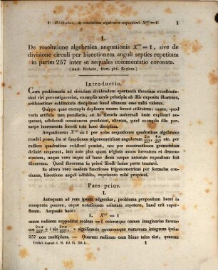 Journal für die reine und angewandte Mathematik. 9, 9. 1832