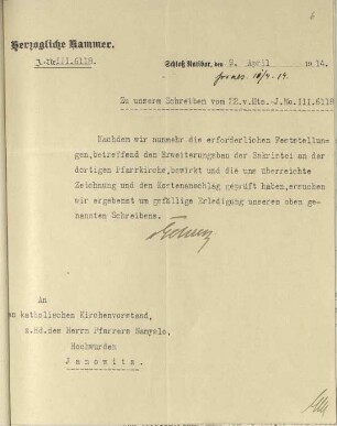 Brief 9. April 1914