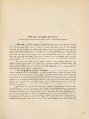 Beskrivelse af en raekke norske bergarter
