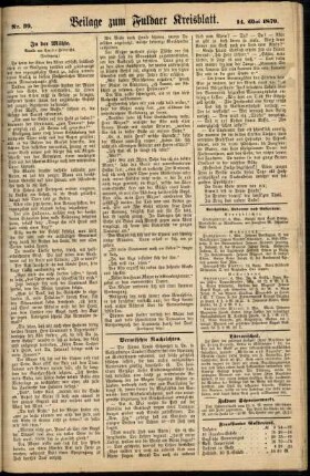 Zweite Ausgabe vom Mittwoch, den 14. Mai 1879.