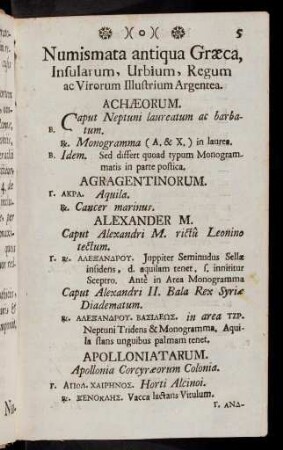 5-13, Numismata Graeca Argenta