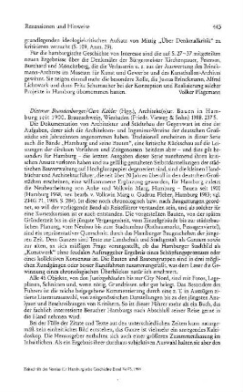 Architekt(o)ur, Bauen in Hamburg seit 1900, Hrsg. Dietmar Brandenburger, Gert Kähler : Braunschweig u.a., Vieweg, 1988