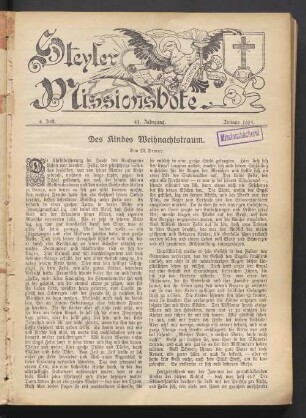4. Heft. 41. Jahrgang. Januar 1914