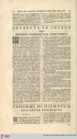 Panormi numismatum succincta explicatio
