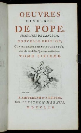 6: Oeuvres Diverses De Pope. Tome Sixieme