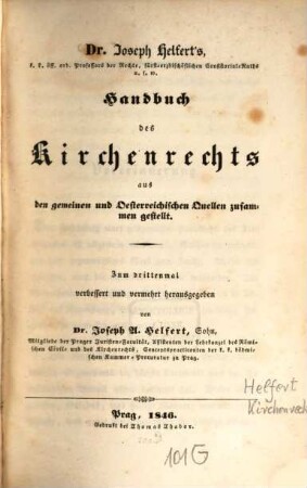 Handbuch des Kirchenrechts
