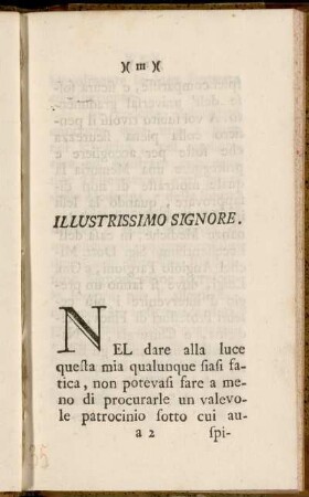 Illustrissimo Signore